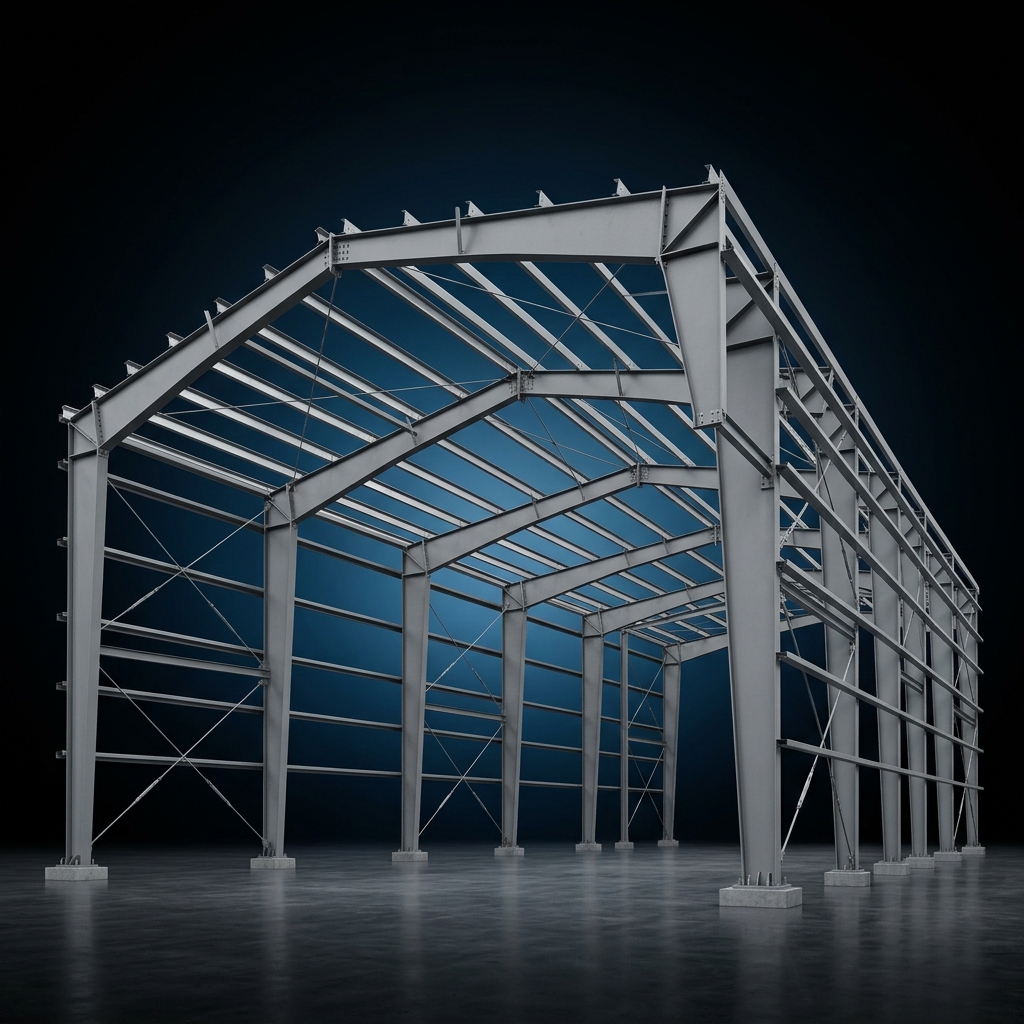 Steel Structure — Pre-engineered building PEB visualization